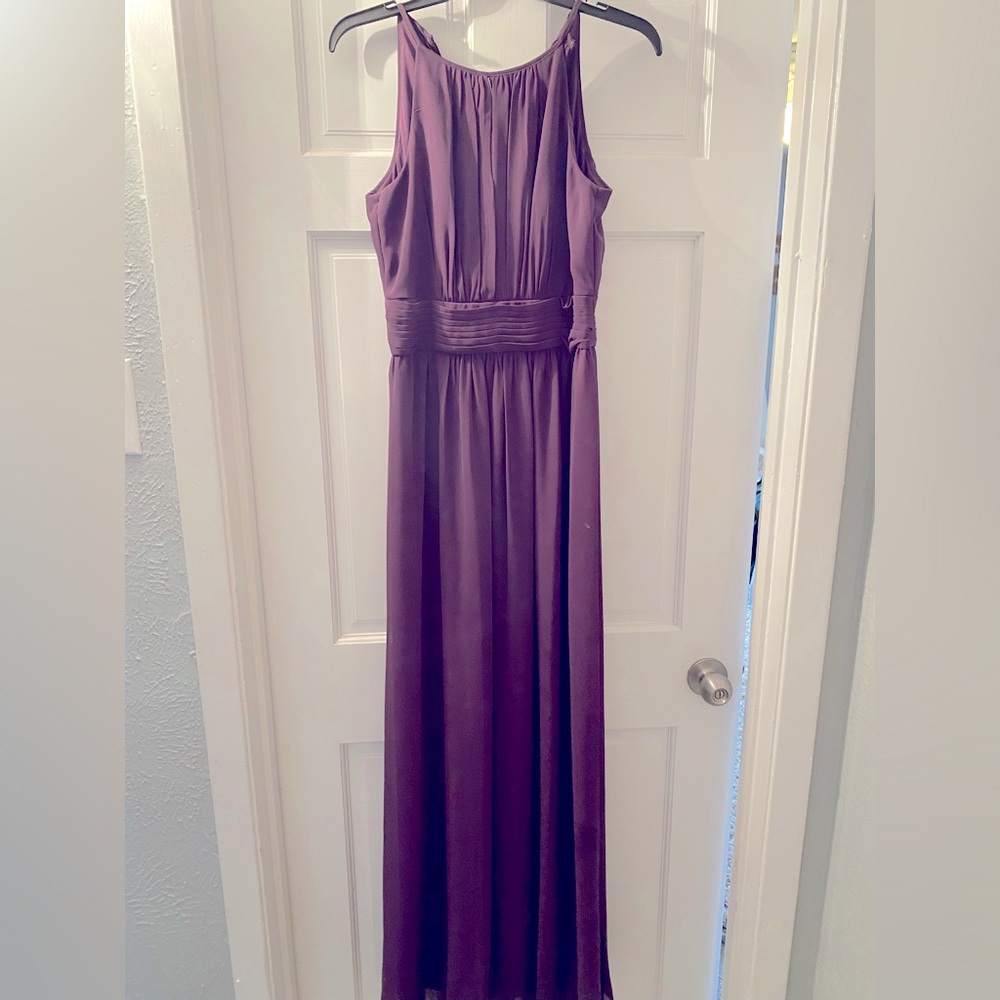 Gown/dress, chiffon, dark plum color, size 4